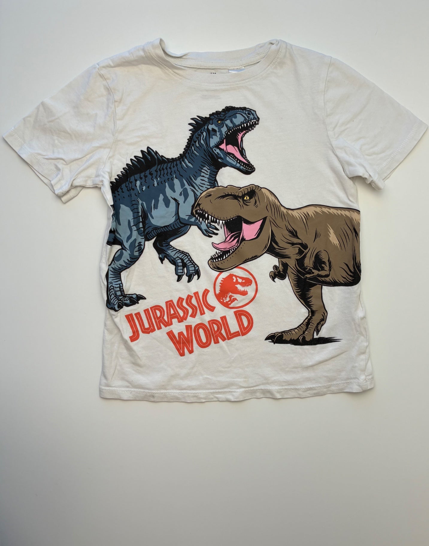 H&M T-Shirt - White Jurassic World | size 6/7