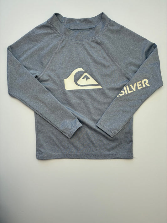 Quicksilver Swim Shirt - Gray Logo Graphic | size 4T