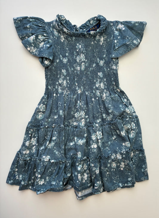 Polo Ralph Lauren Dress - Blue Floral Shirred | size 4T