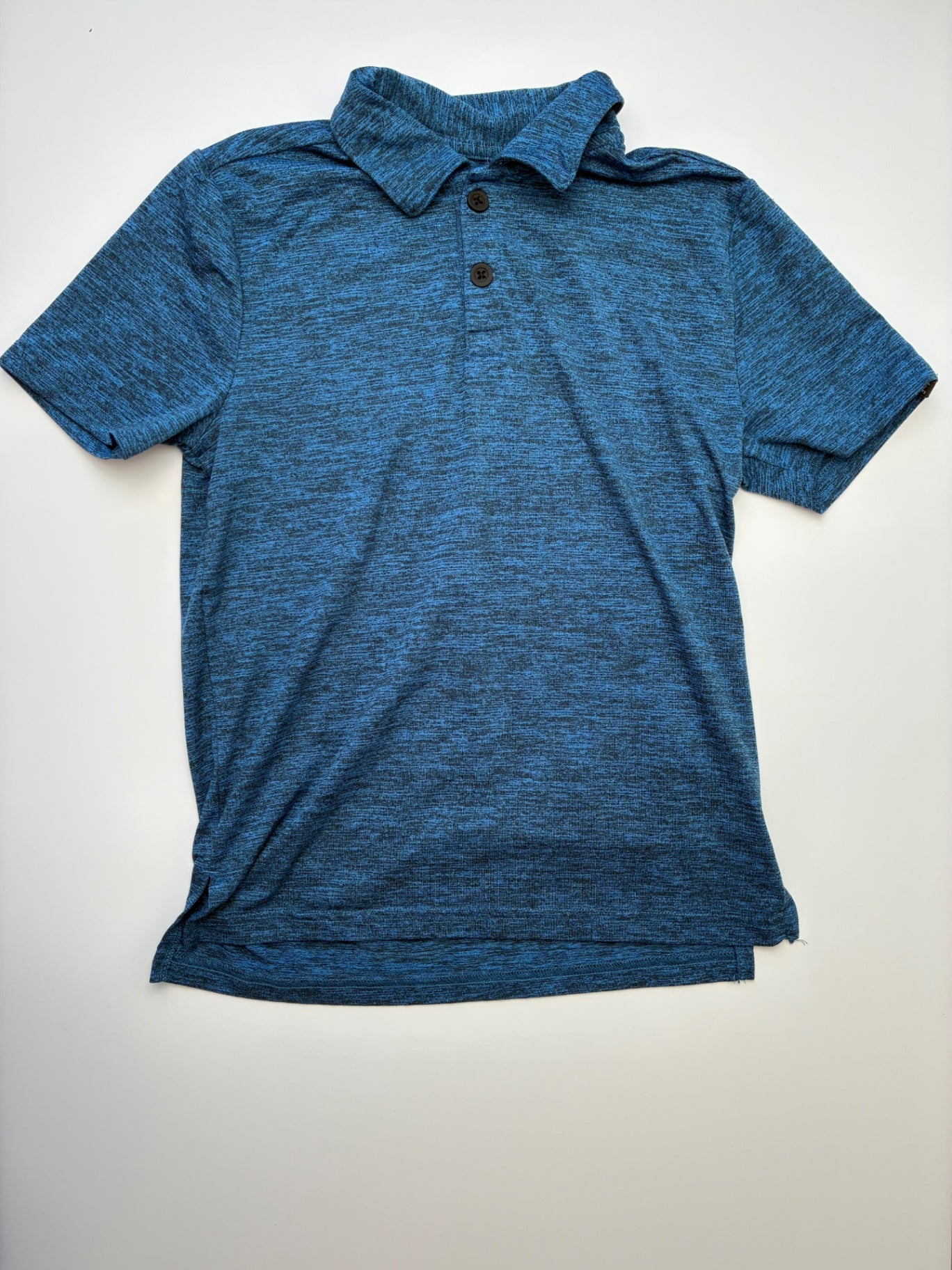 Abercrombie Kids Shirt - Blue Heathered Polo | size 7/8