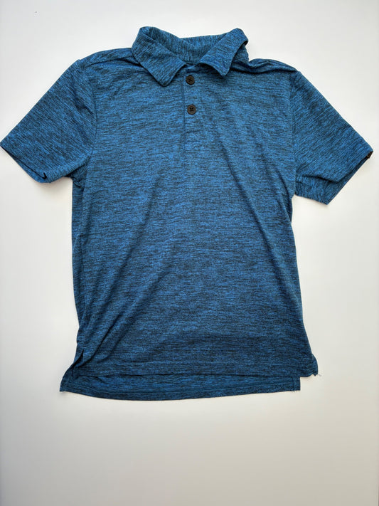 Abercrombie Kids Shirt - Blue Heathered Polo | size 7/8