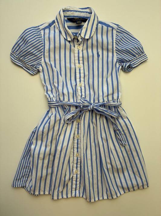Polo Ralph Lauren Dress - Blue Striped Button Up | size 4T