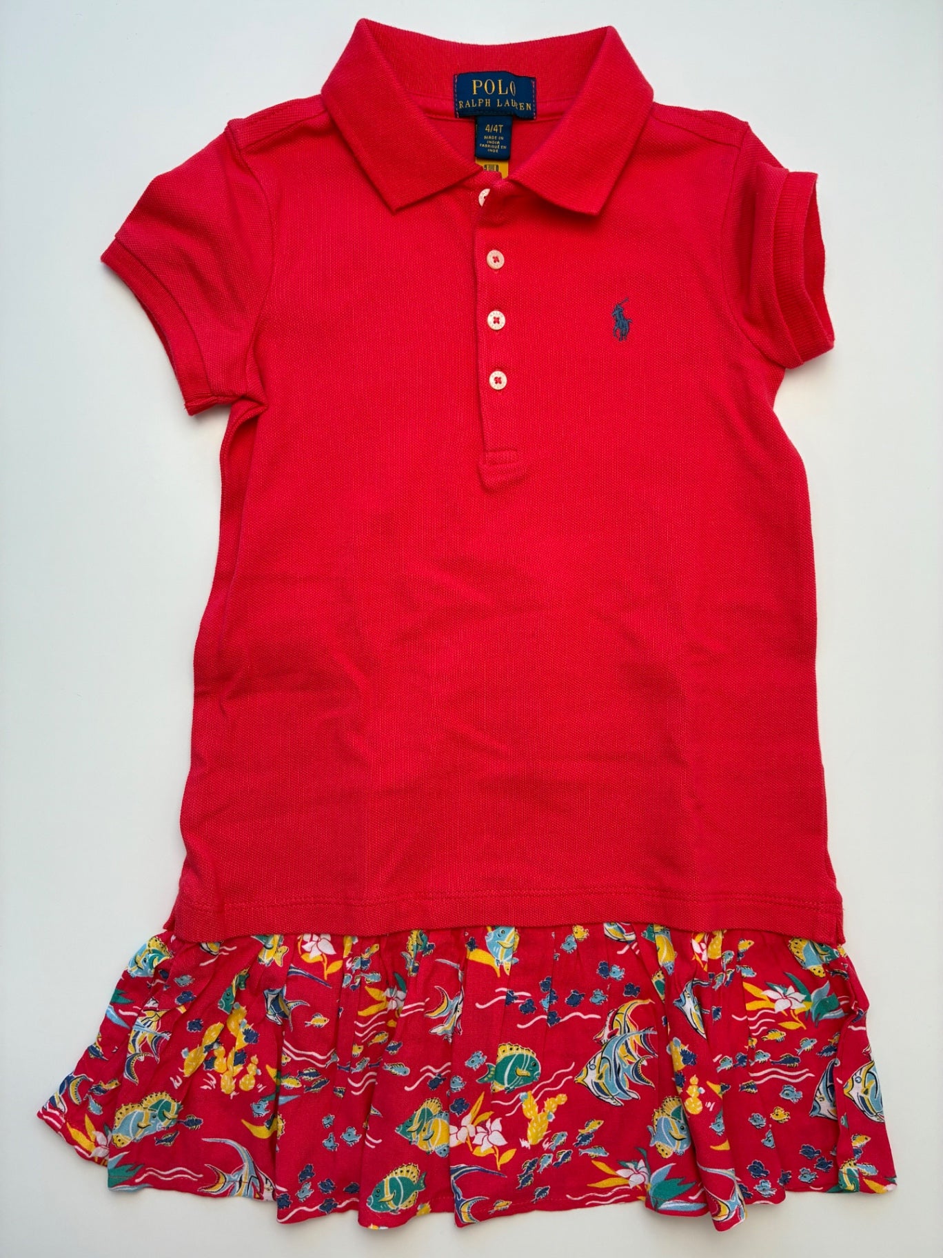 Polo Ralph Lauren Dress - Red Polo + Fish | size 4T