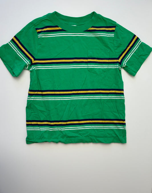 Hanna Andersson T-Shirt - Green Striped | size 5T