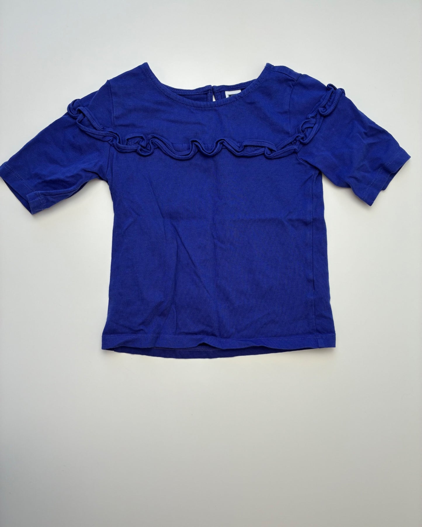 Janie and Jack Shirt - Purple Solid Ruffle | size 4T