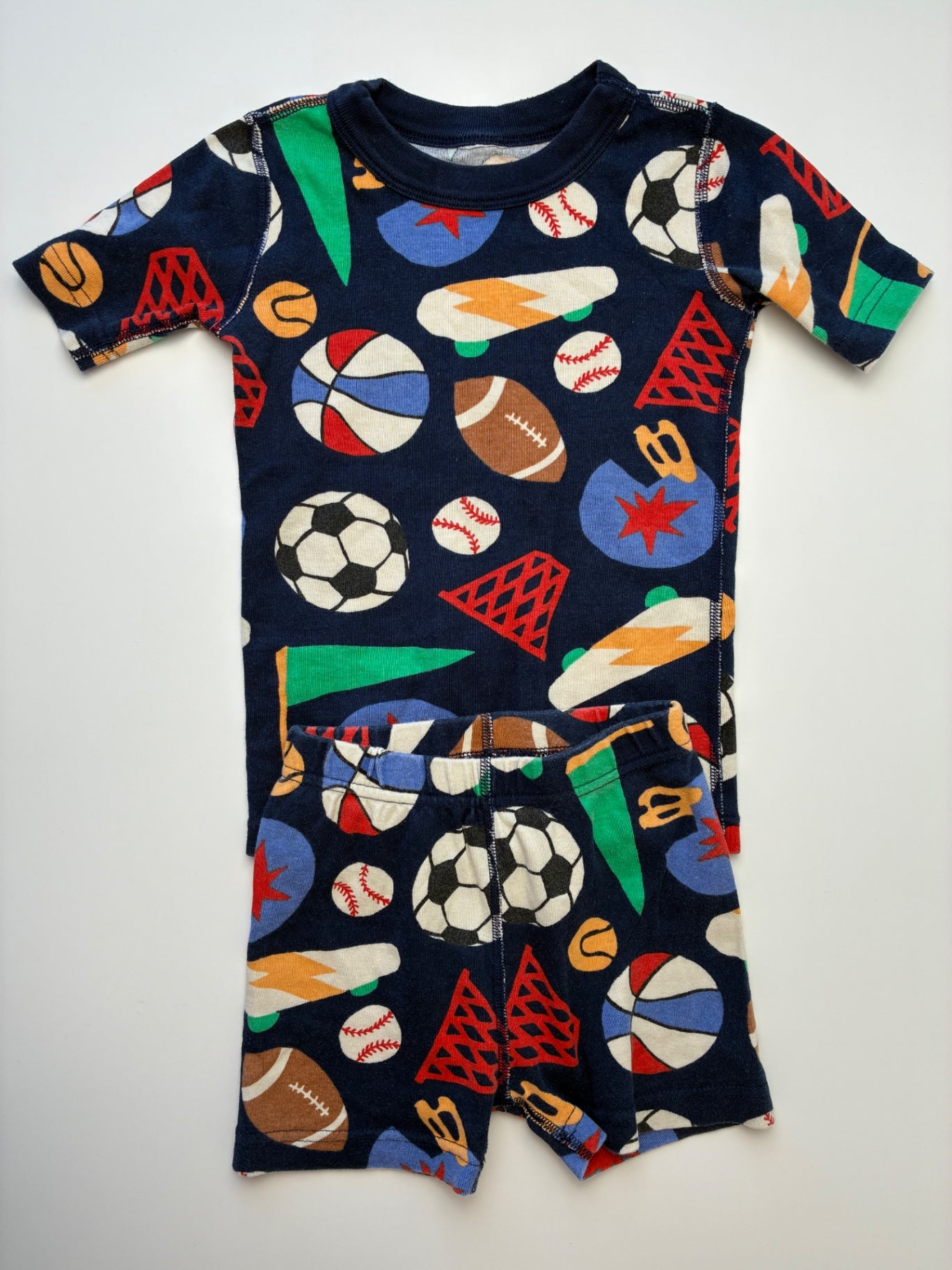 Hanna Andersson 2 Piece Ensemble - Navy Blue Sports T-Shirt + Shorts | size 5T