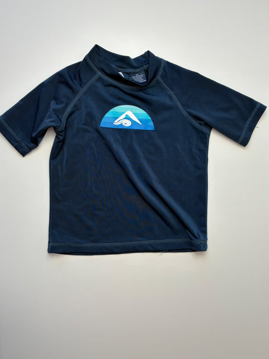 Kanu Surf Swim Shirt - Navy Blue Logo Graphic | size 4T