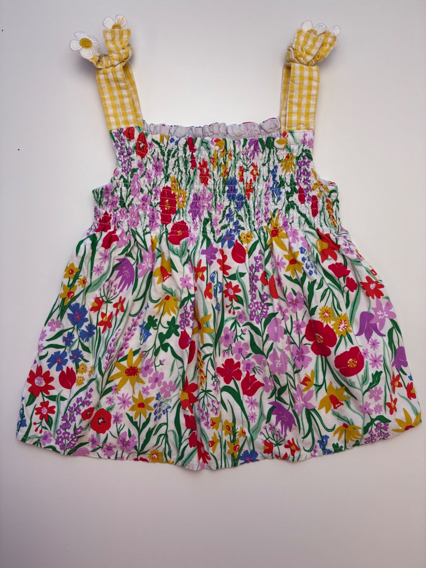 Boden Shirt - Multicolor Floral Shirred | size 6/7