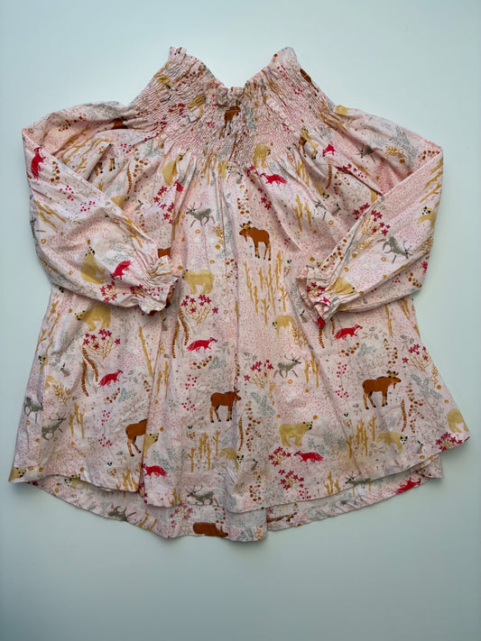 Tea Dress - Pink Forest Animals | size 3T