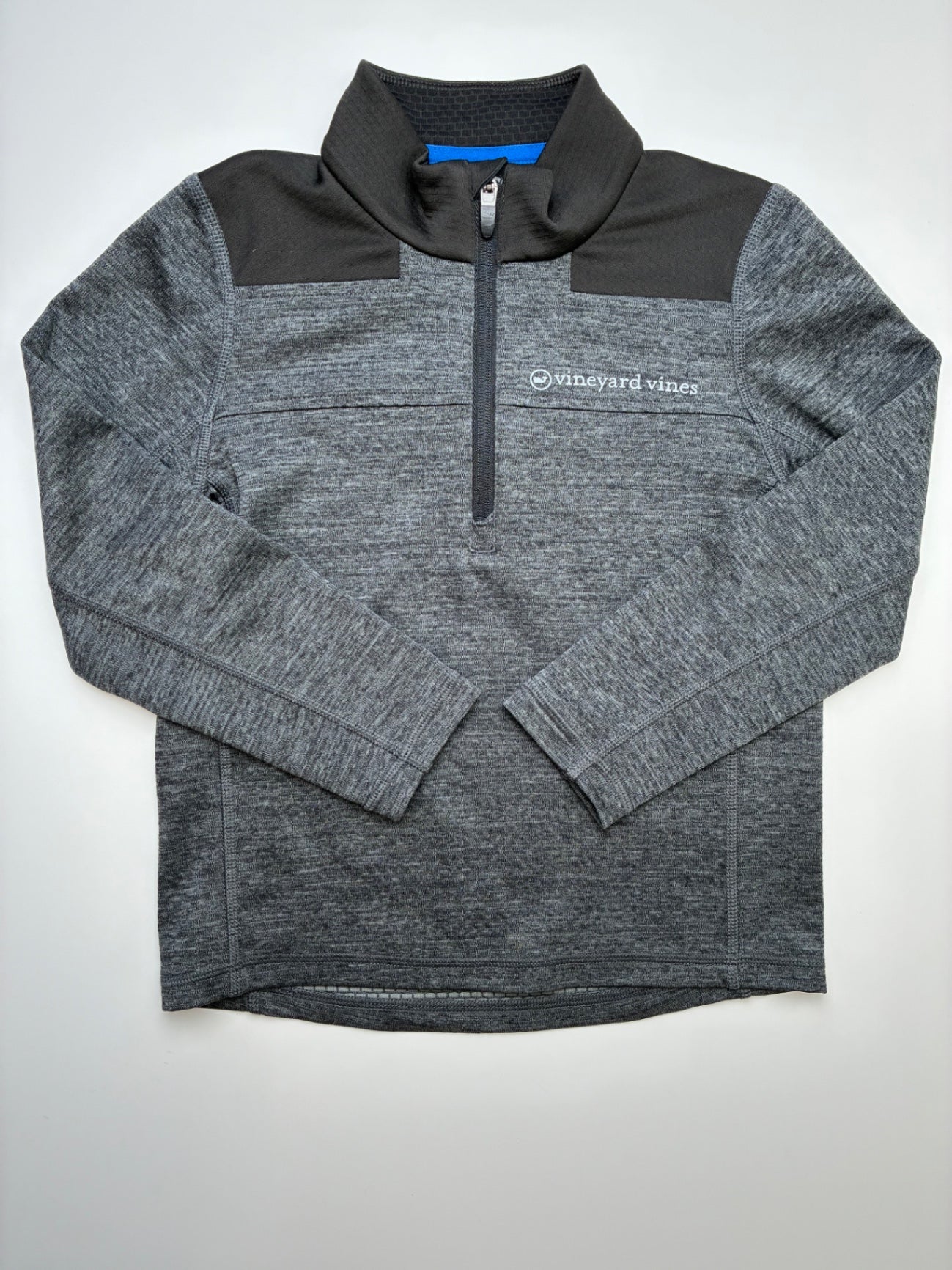 Vineyard Vines Sweatshirt - Black Heathered 1/4 Zip | size 6