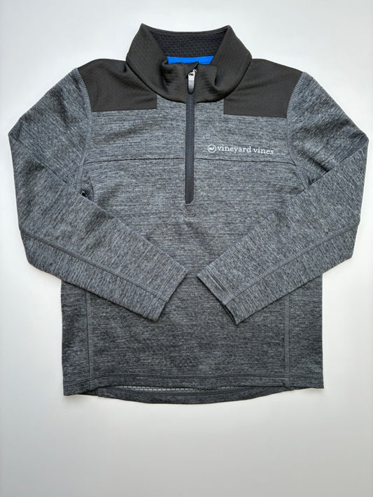 Vineyard Vines Sweatshirt - Black Heathered 1/4 Zip | size 6