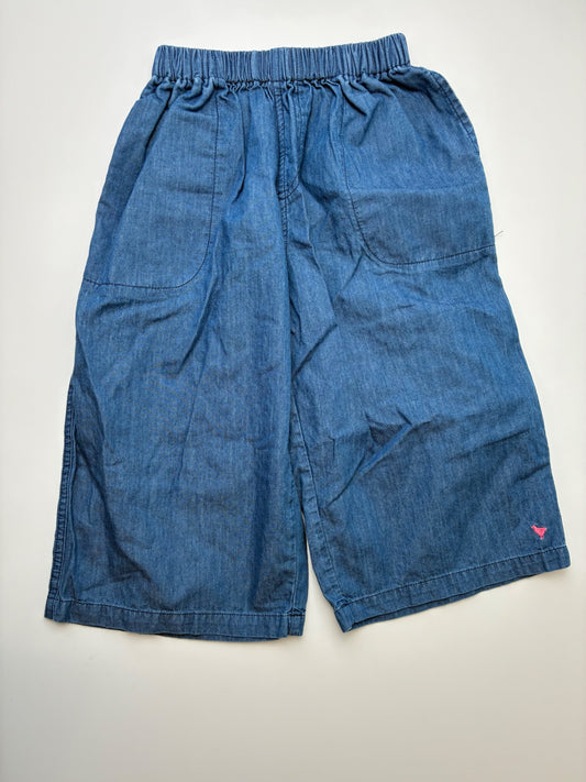 Pink Chicken Pants - Blue Wide Leg Chambray | size 3T