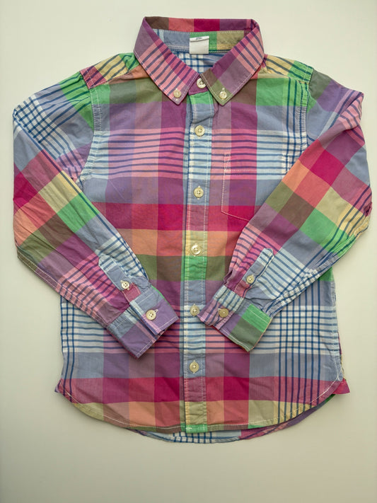 Baby Gap Shirt - Multicolor Plaid Button Down | size 5T