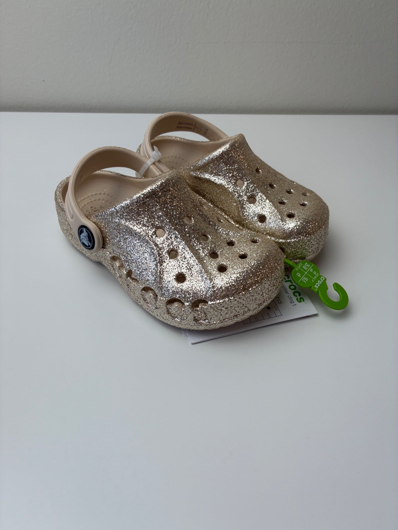 Crocs Shoes - Gold Glitter Baya Clog | size Shoe 9