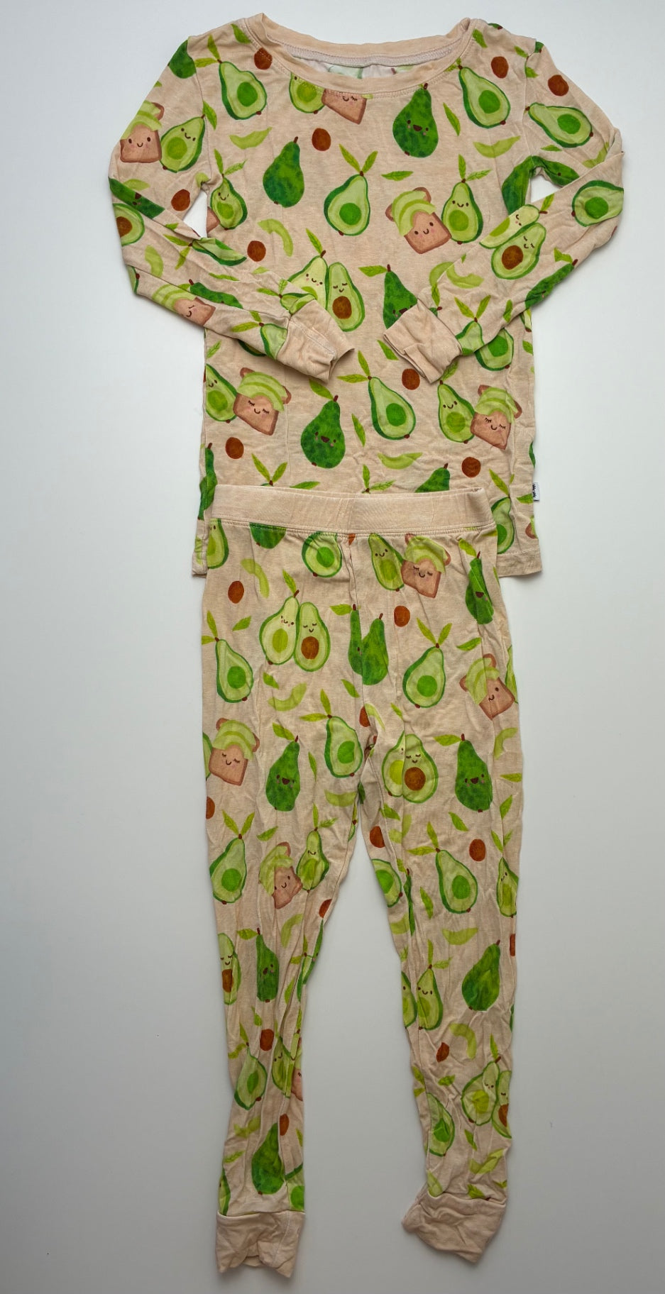 Little Sleepies 2 Piece Ensemble - Green Avocado Toast Pajamas | size 3T