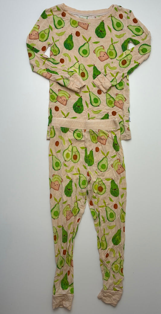 Little Sleepies 2 Piece Ensemble - Green Avocado Toast Pajamas | size 3T