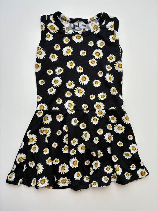 Dori Creations Dress - Black Daisy Pattern | size 4T