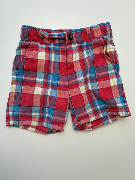 Janie and Jack Shorts - Red Plaid Chino | size 4T