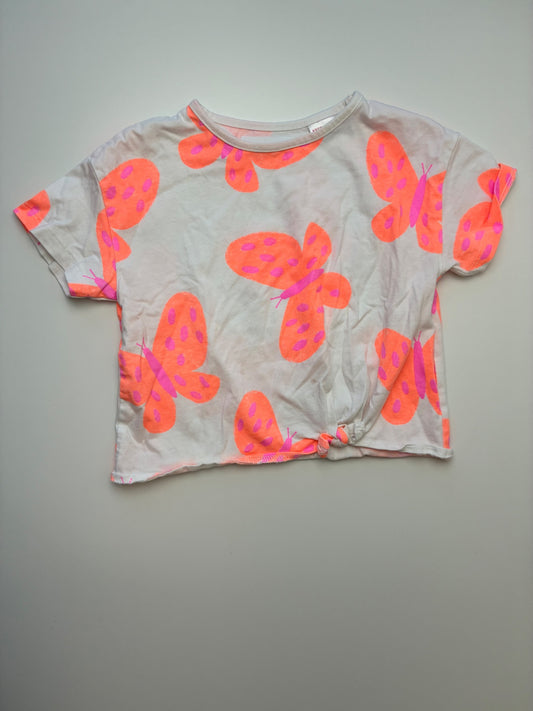 Zara T-Shirt - White Butterlfies | size 2T