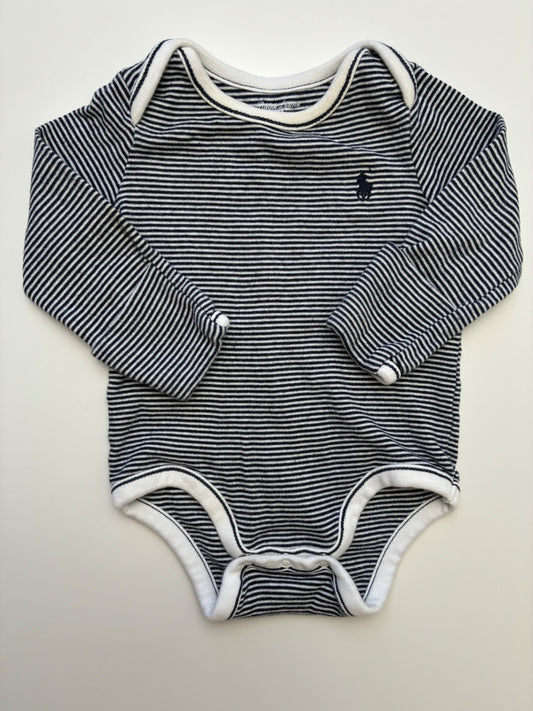 Ralph Lauren Onesie - Navy Blue Striped | size 3 Months