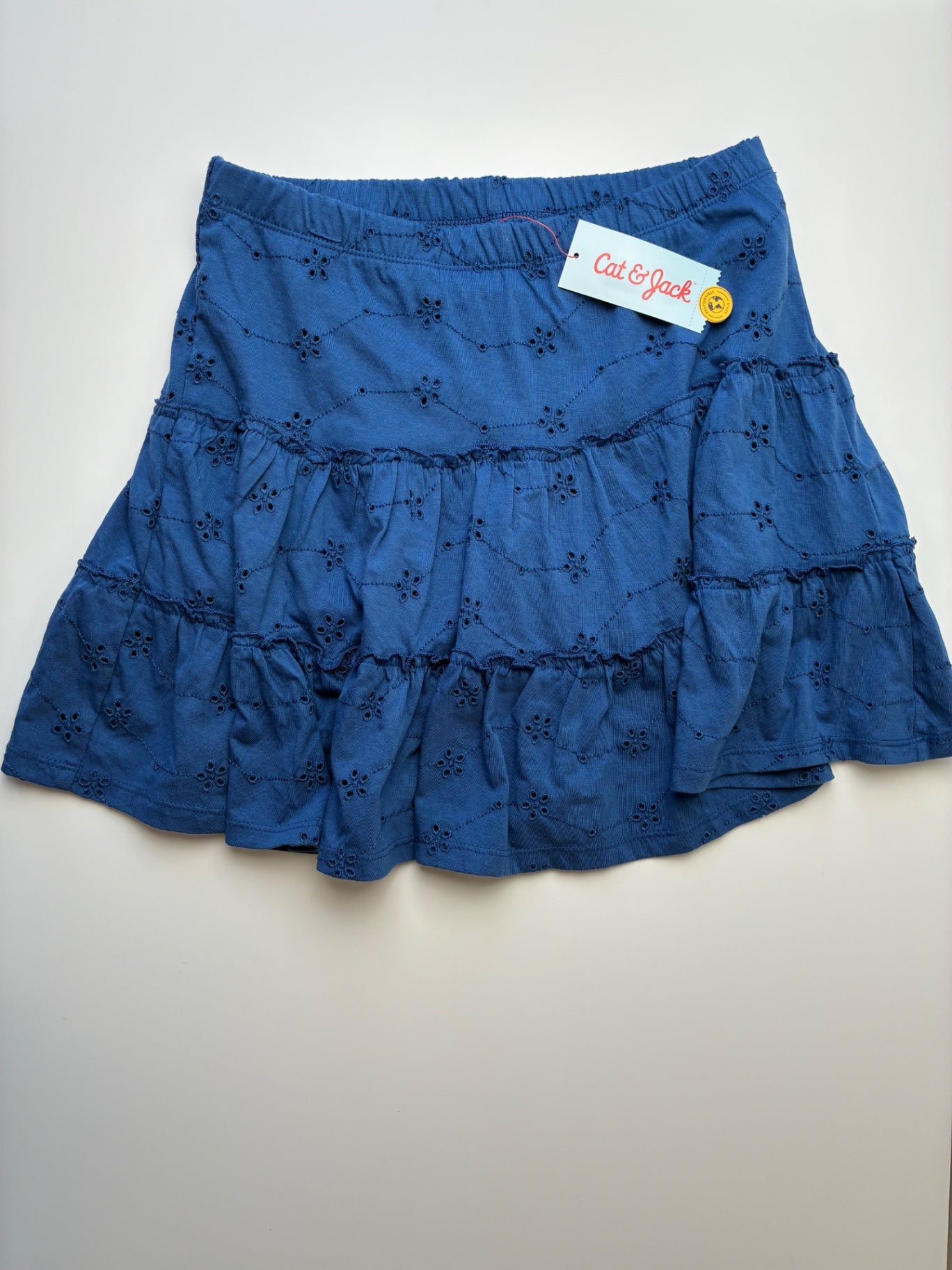 Cat & Jack Skirt - Blue Eyelet Tiered | size 14