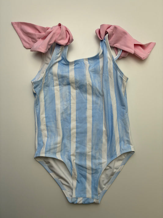 The Beaufort Bonnet Company Swimsuit - Blue Striped One Piece | size 3T