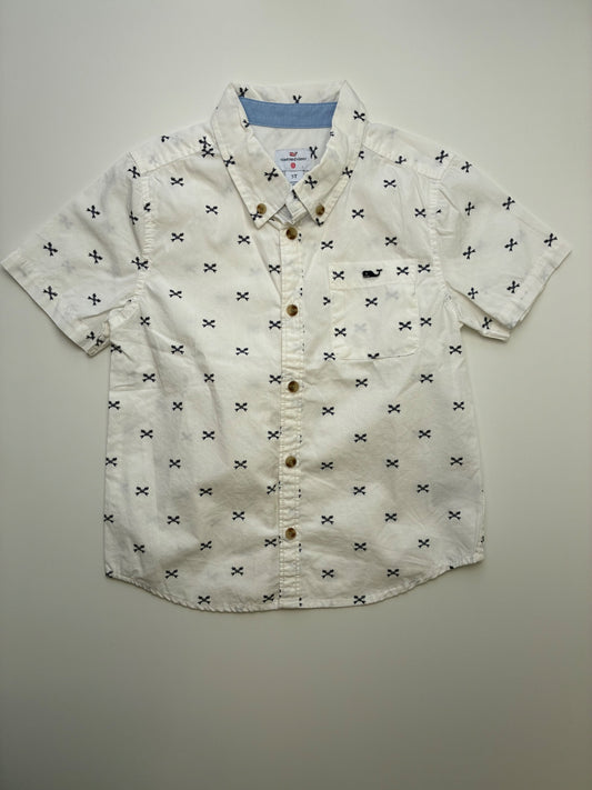 Vineyard Vines x Target Shirt - White Fishbone Button Down | size 5T