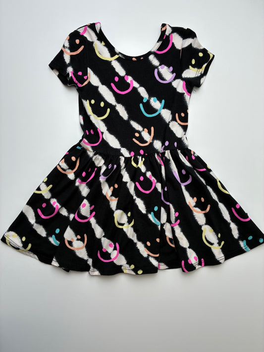 Pixie Lane Dress - Black Smiley Face + Stripes | size 3T