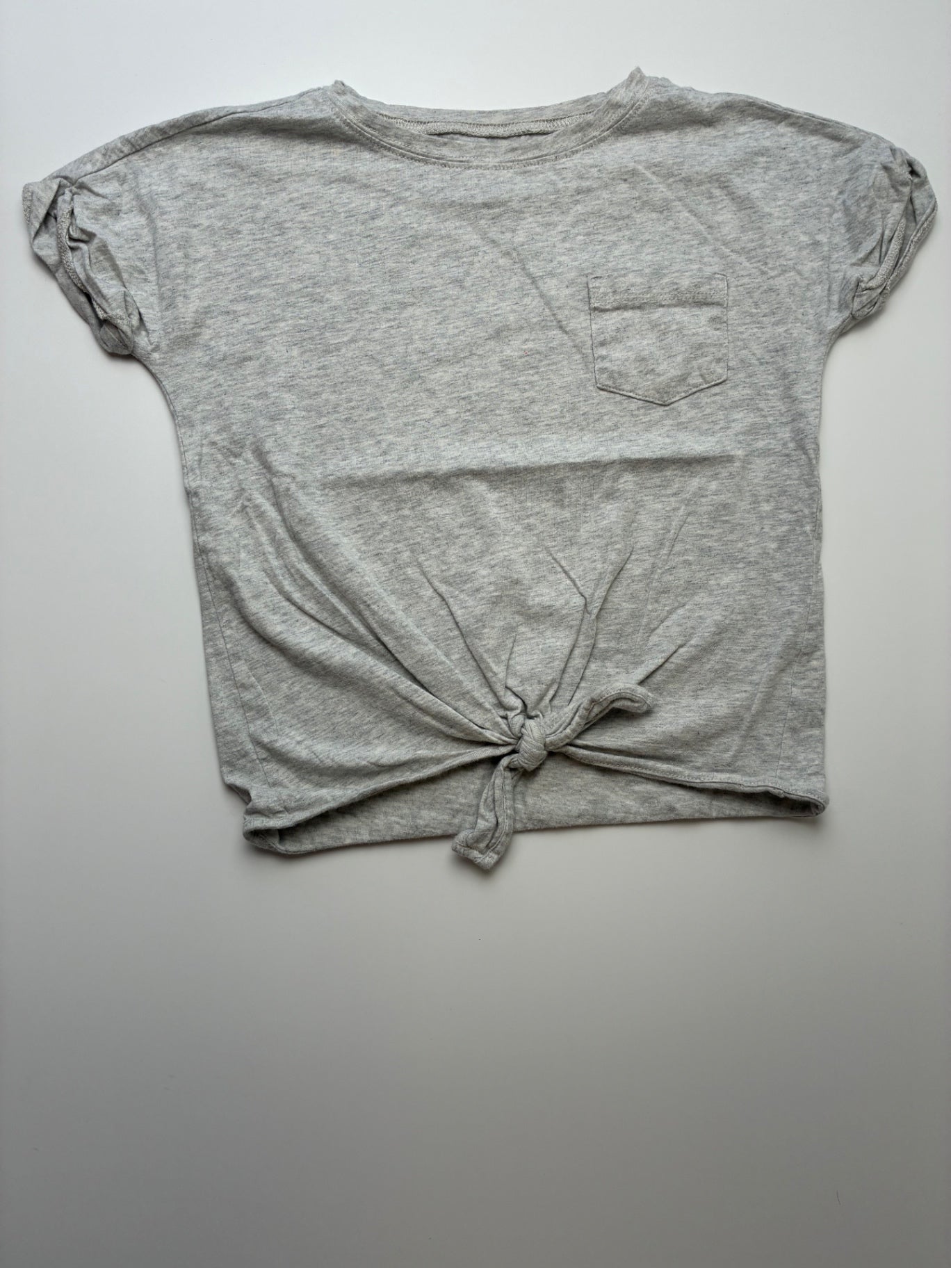 Crewcuts T-Shirt - Gray Front Twist Knot | size 6/7