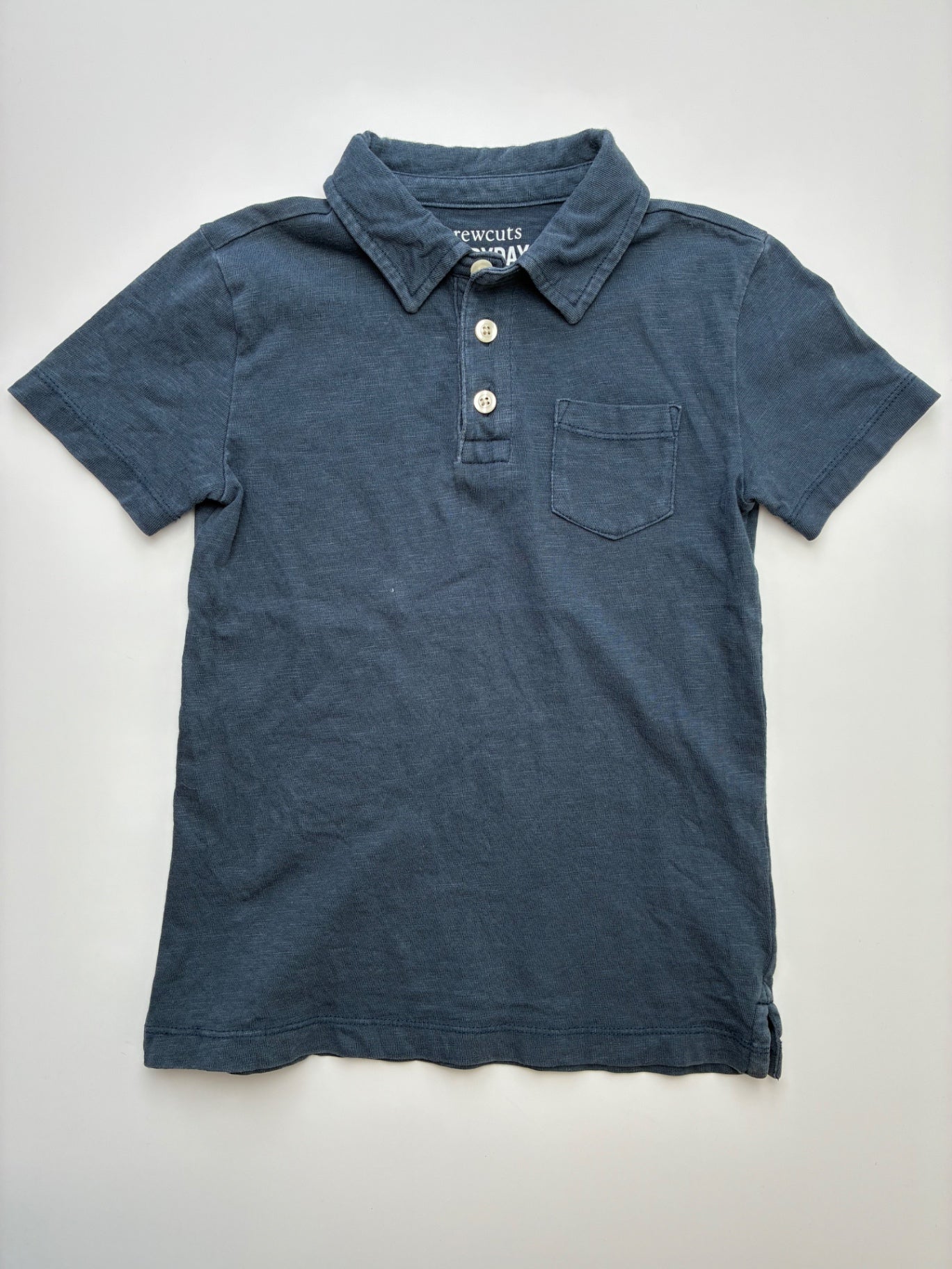 Crewcuts Shirt - Navy Blue Heathered Polo | size 4T/5T