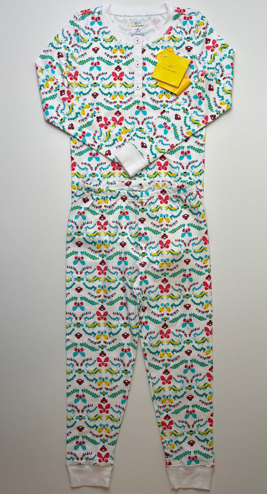 Roller Rabbit 2 Piece Ensemble - White Bug Pajamas | size 8
