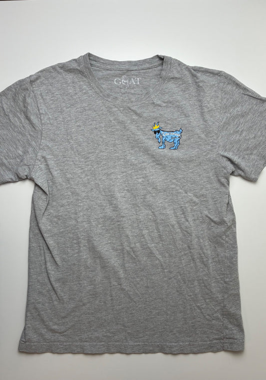 Goat USA T-Shirt - Gray Heathered Graphic | size 7/8