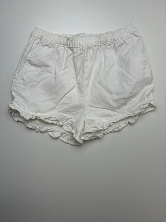 Crewcuts Shorts - White Ruffle Hem 100% Cotton | size 7