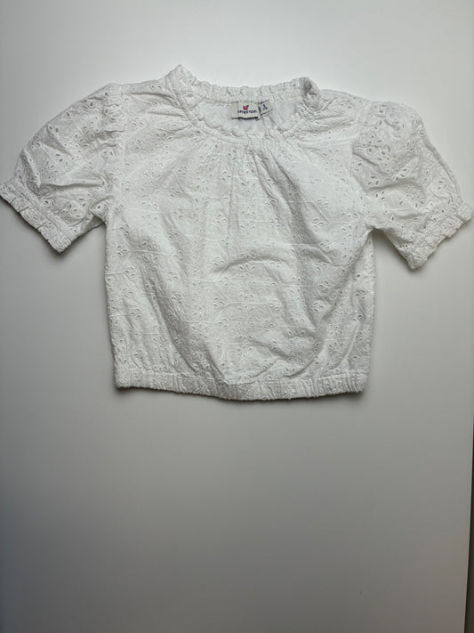 Vineyard Vines Shirt - White Eyelet Blouse | size 7/8