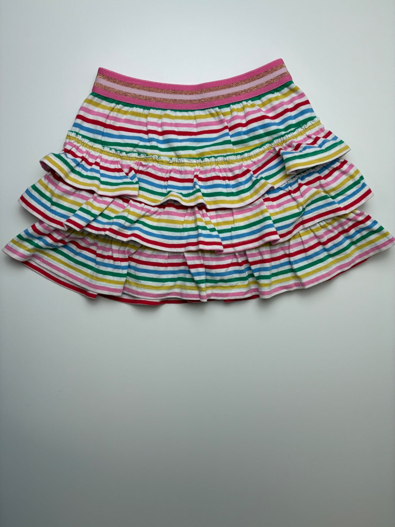 Boden Skirt - Multicolor Striped Tiered Skort | size 6/7