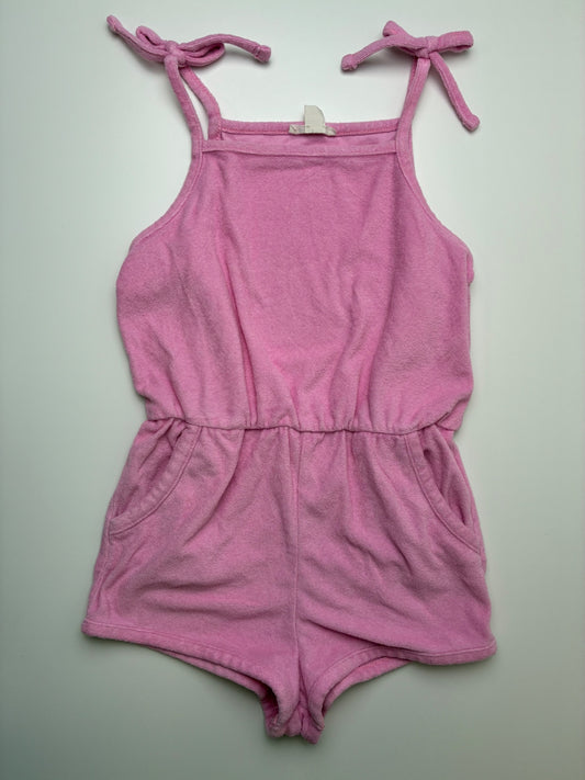 Crewcuts Romper - Pink Terry Cover Up | size 7