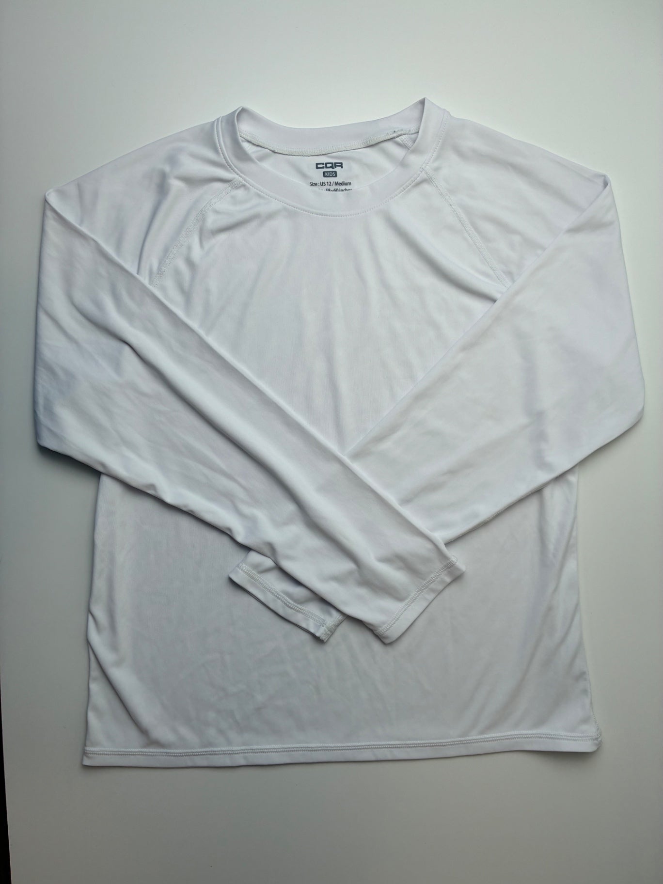 CQR Long Sleeve T-Shirt - White UPF 50+ | size 12