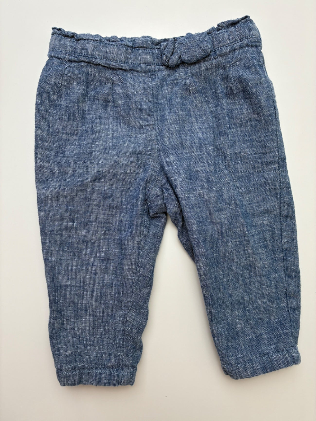 Janie and Jack Pants - Blue Chambray | size 6 - 12 Months