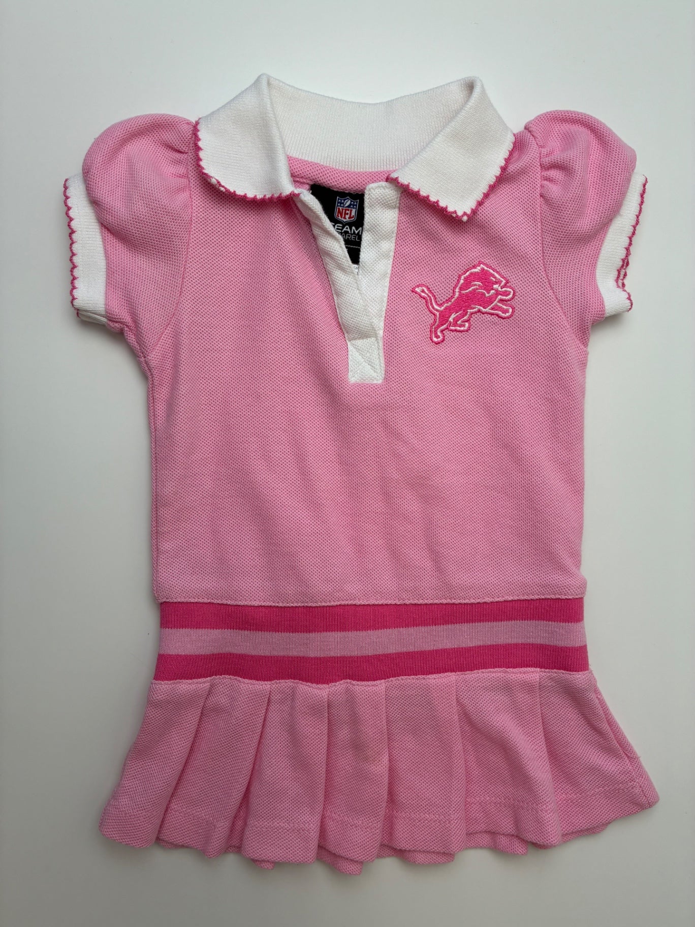 NFL Dress - Pink Detroit Lions Polo | size 12 Months