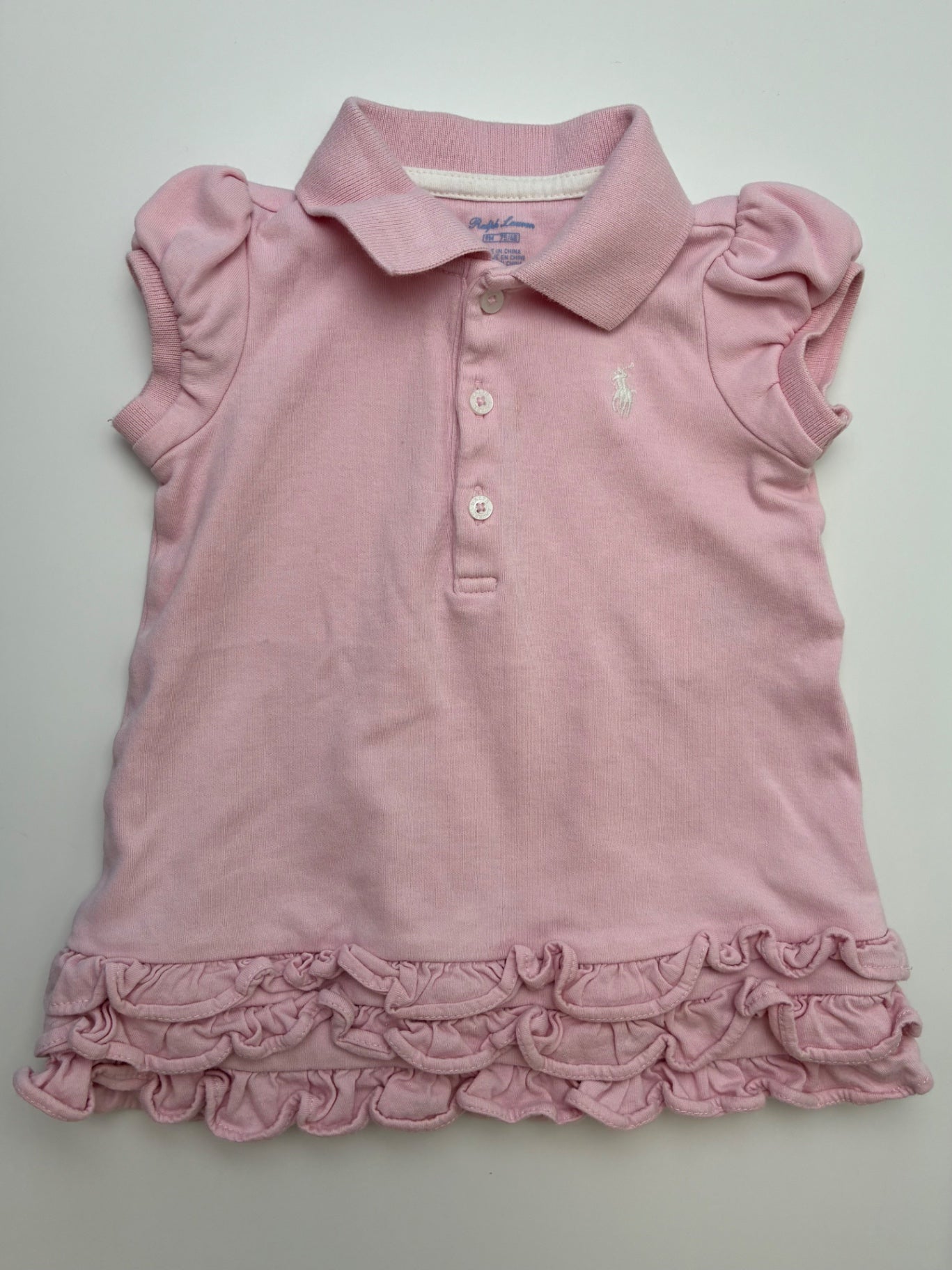 Ralph Lauren Dress - Pink Polo w/ Ruffles | size 9 Months