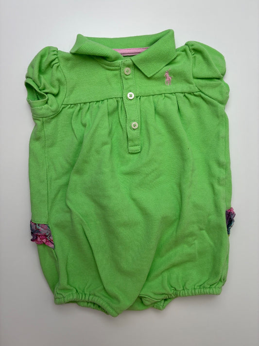 Ralph Lauren Onesie - Green Polo Bubble | size 9 Months