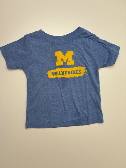 Bella + Canvas T-Shirt - Blue Michigan Wolverines | size 6 - 12 Months