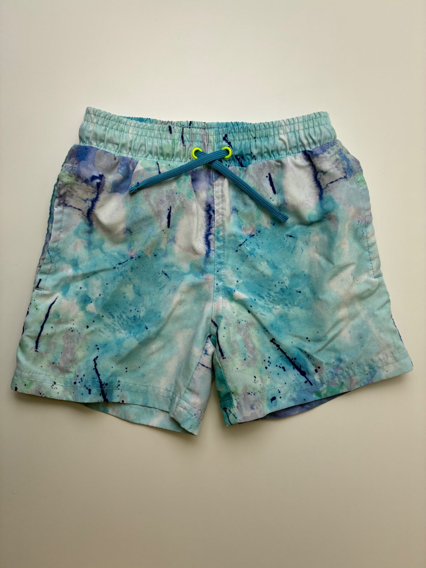 EGG New York Swimsuit - Blue Marble Swim Trunks | size 3T