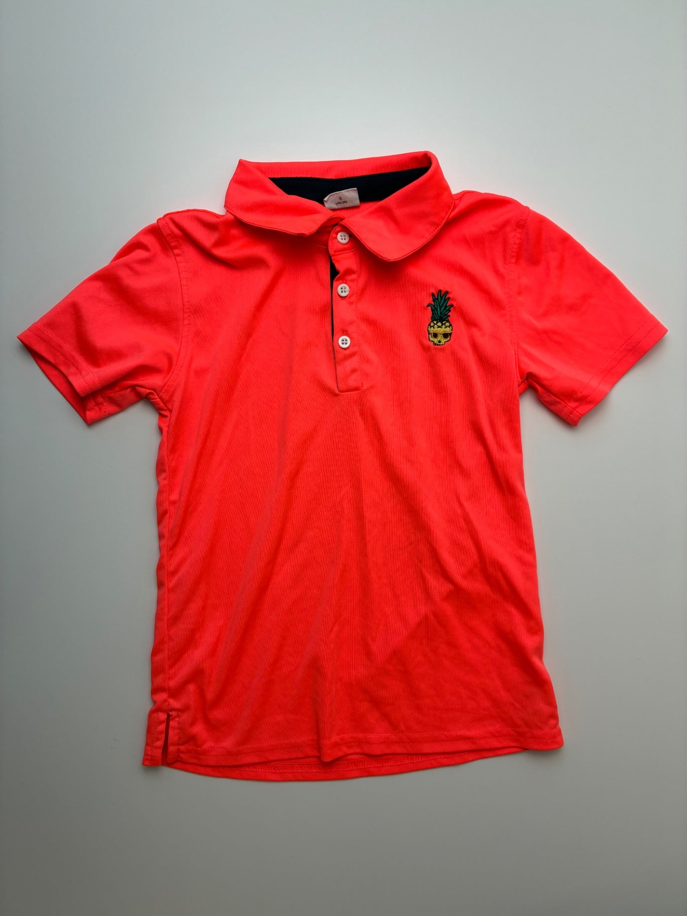 EGG New York Shirt - Orange Skull Pineapple Polo | size 5T