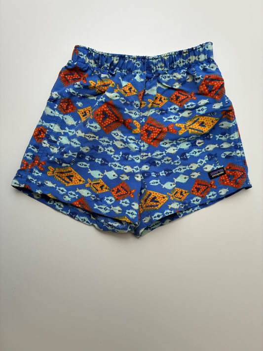 Patagonia Swimsuit - Blue Fish Pattern Swim Trunks | size 2T