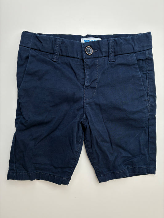 Mayoral Shorts - Navy Blue Solid Chinos | size 2T