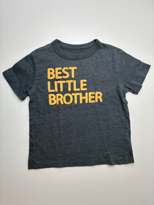 Chaser T-Shirt - Gray 'Best Little Brother' | size 5T