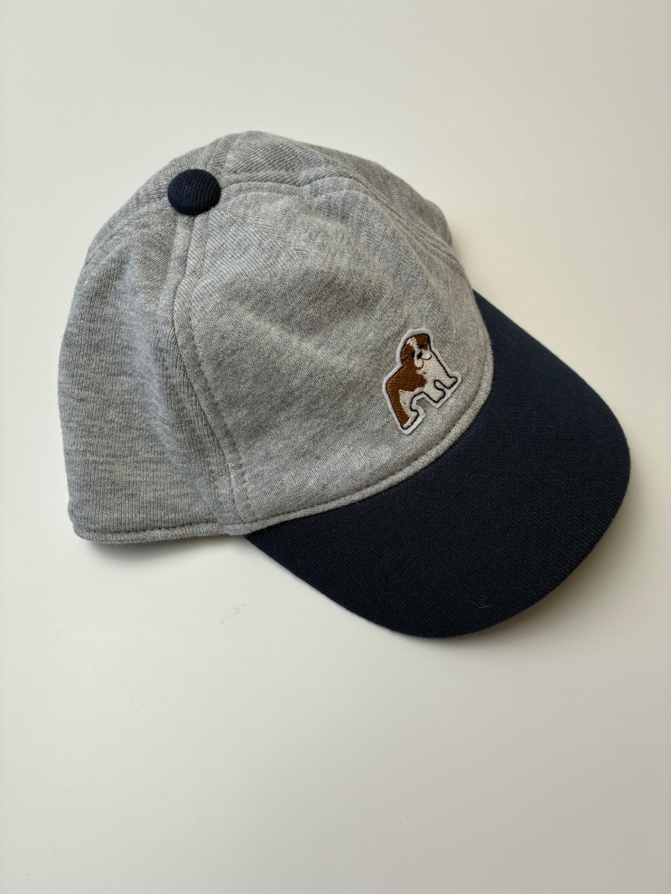 Janie and Jack Hat - Gray Dog Patch Baseball Cap | size 6 - 12 Months