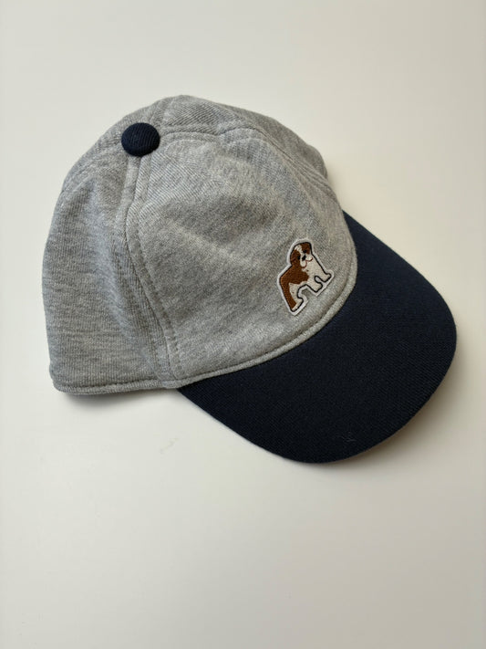 Janie and Jack Hat - Gray Dog Patch Baseball Cap | size 6 - 12 Months