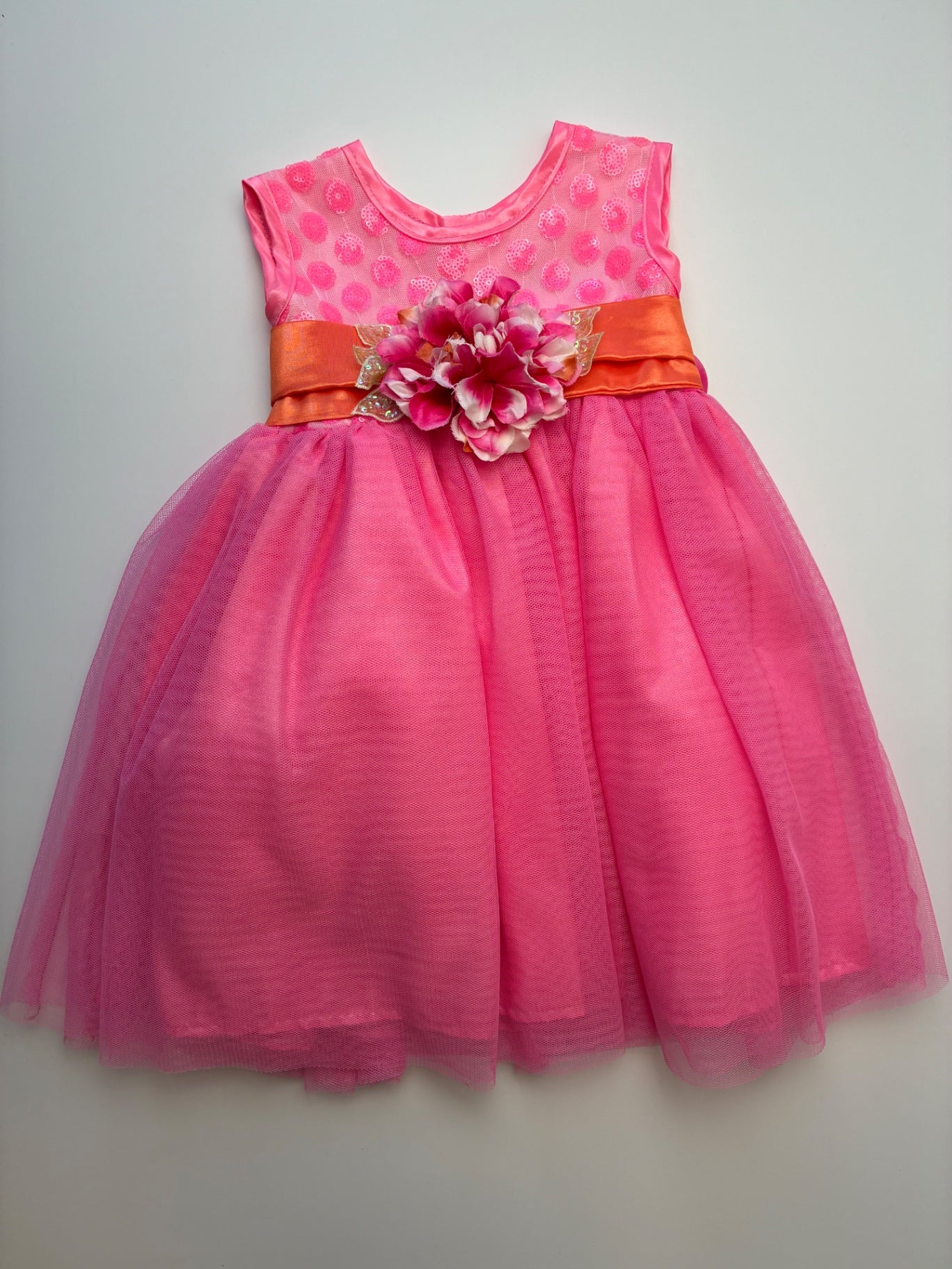 Purrfect Dress - Pink Sequin Polka Dots + Tulle | size 18 Months